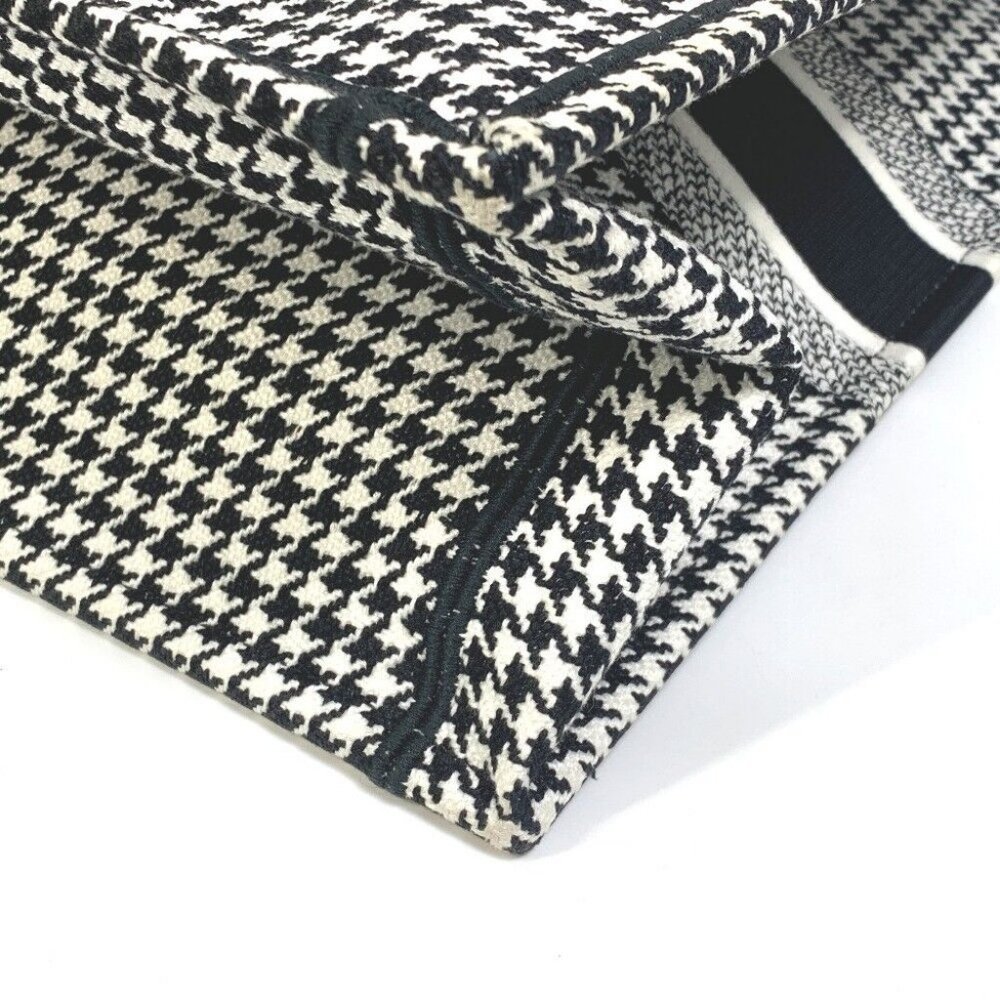 Authentic Dior Staggered pattern Hound Tooth Embroidery Book tote Tote Bag - Picture 9 of 12